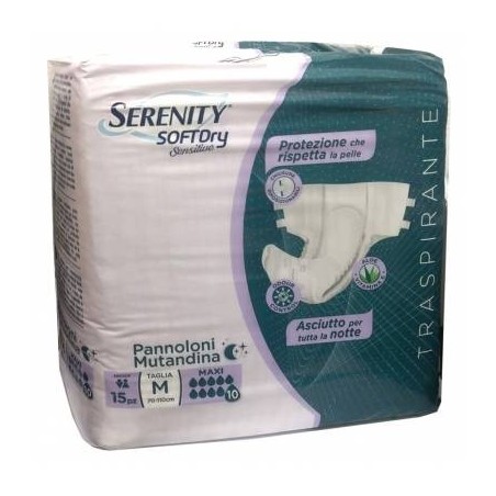 Pannolone Mutandina Serenity Sd Sensitive Maxi M 15 Pezzi