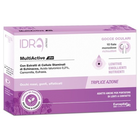 Eurospital Gocce Oculari Lenitive Sterilens Idra Multiactive Plus 10 Fiale Monodose Richiudibili Da 0,5 Ml