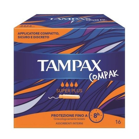 Fater Tampax Compak Assorbente Interno Super Plus 16 Pezzi