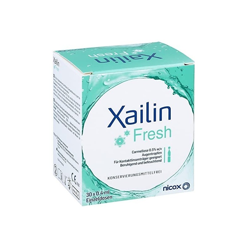 Visufarma Xailin Fresh Gocce Oculari Carbossimetilcellulosa 0,5% 30 Flaconcini Monodose 0,4 Ml