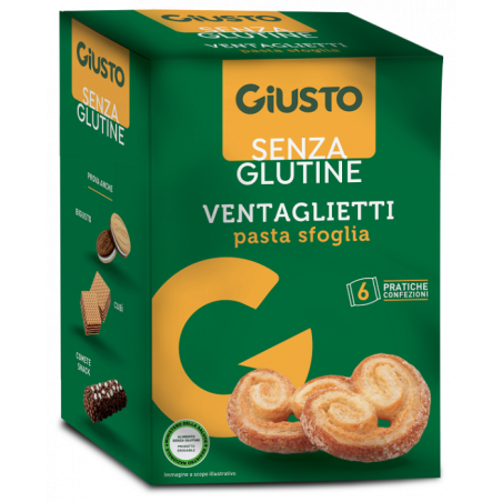 Farmafood Giusto Senza Glutine Ventaglietti 6 Pezzi Da 25 G