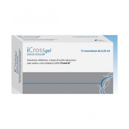 Offhealth Gocce Oculari Icross Gel Acido Ialuronico Cross-linkato 0,4% 15 Pezzi Da 0,35 Ml