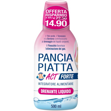 F&f Pancia Piatta Act Forte Drenante Liquido 500 Ml