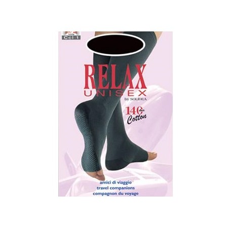 Solidea By Calzificio Pinelli Relax Unisex 140 Gambaletto Cotton Punta Aperta Natur 3 L