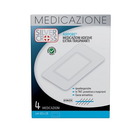 Comifar Distribuzione Silvercross Airpore Medicazione 10x15cm 4 Pezzi