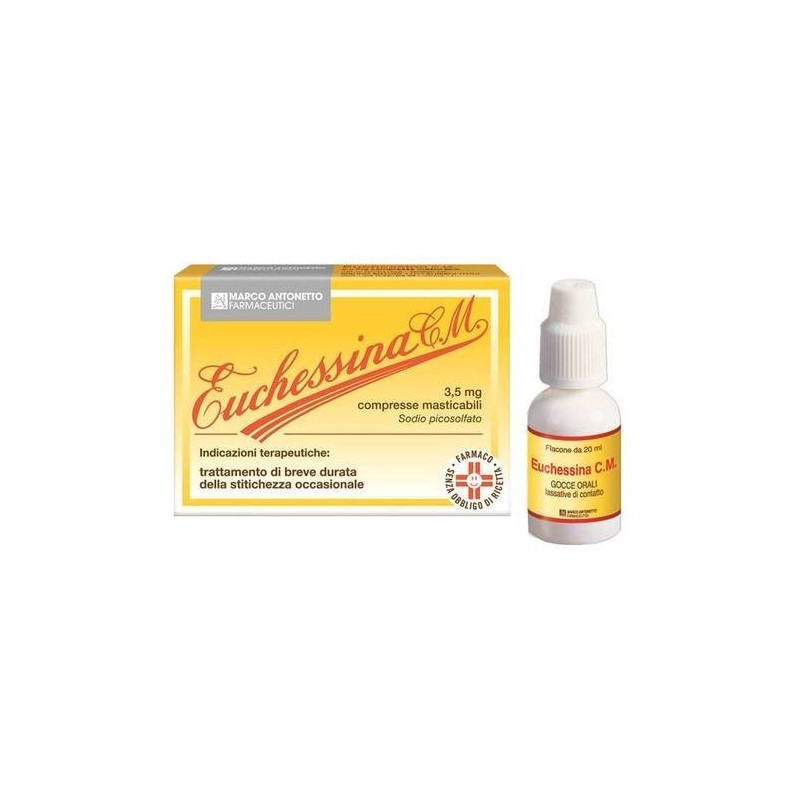 Chiesi Farmaceutici Euchessina C.m. 3,5 Mg Compresse Masticabili Euchessina C.m. 750 Mg/100 Ml Gocce Orali, Soluzione Sodio Pico