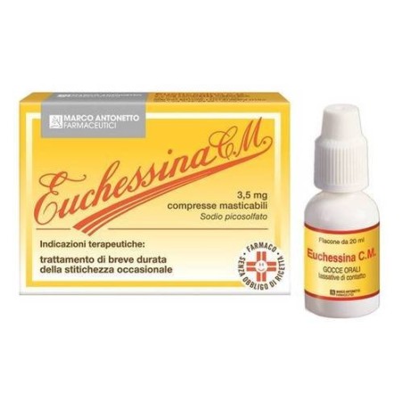 Chiesi Farmaceutici Euchessina C.m. 3,5 Mg Compresse Masticabili Euchessina C.m. 750 Mg/100 Ml Gocce Orali, Soluzione Sodio Pico