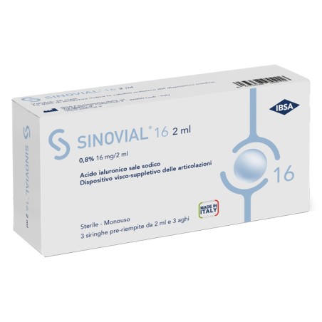 Ibsa Farmaceutici Italia Siringa Intra-articolare Sinovial 16 Acido Ialuronico 0,8% 2 Ml 3 Pezzi