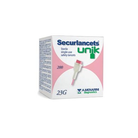 A. Menarini Diagnostics Lancette Pungidito Securlancets Unik Gauge 23 200 Pezzi