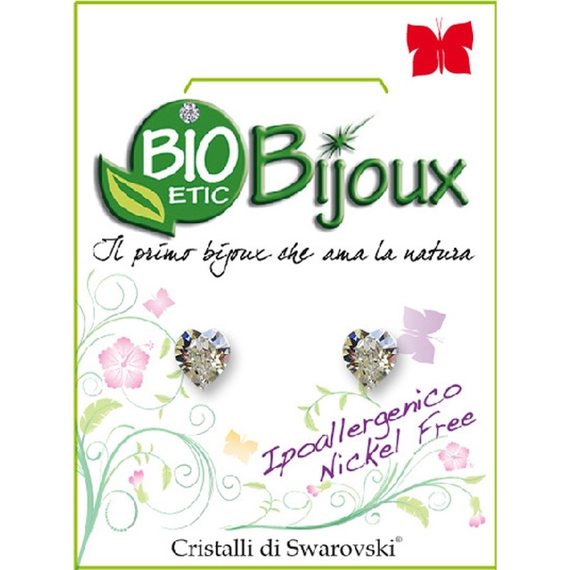 Bioetic Bijoux Orecchino Cuore 5mm Crystal