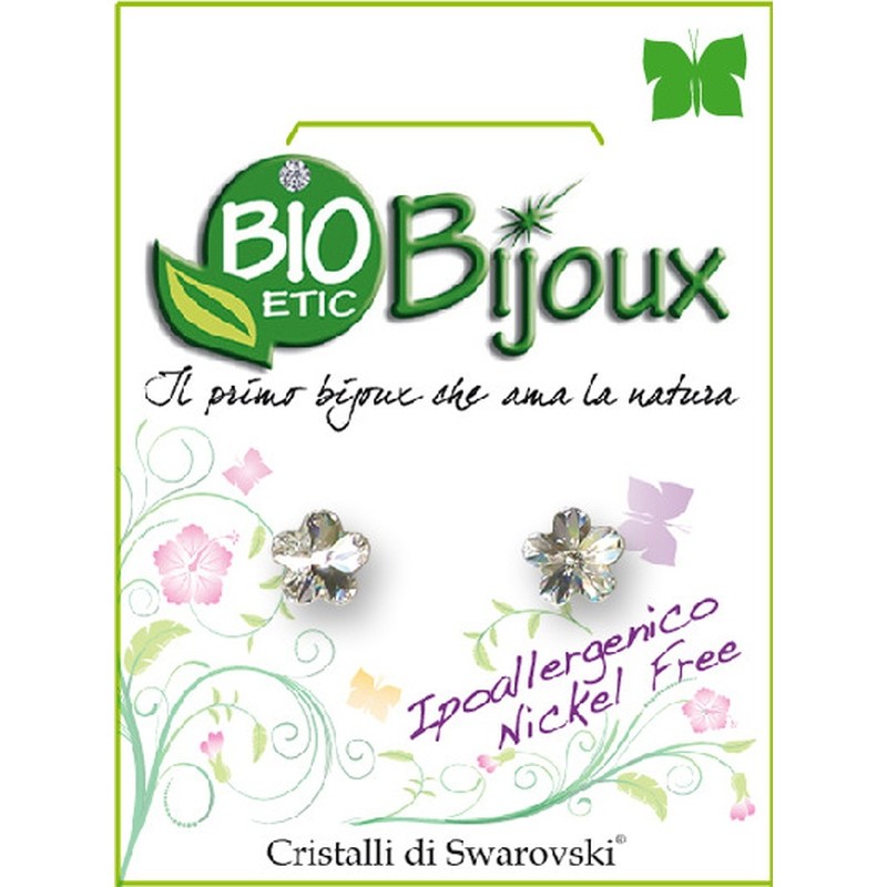 Bioetic Bijoux Orecchino Fiore 6mm Crystal