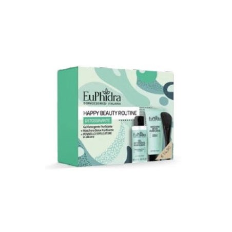 Zeta Farmaceutici Euphidra Happy Beauty Routine Detossificante 1 Maschera Purificante Con Pennello + 1 Gel Purificante 100 Ml