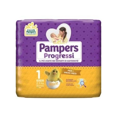 Fater Pampers Progressi Newborn Pannolino 1 2-5kg 28 Pezzi