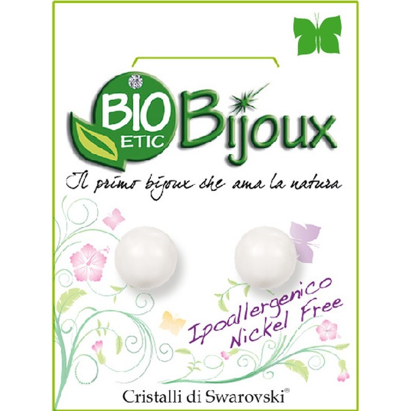 Bioetic Bijoux Orecchino Perla 8 Mm White