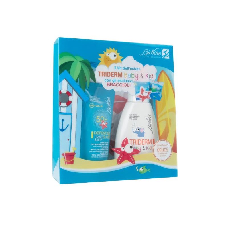 I. C. I. M. Internation Defence Sun 50+ Latte 50 Ml + Triderm B&k Acqua Micellare 100 Ml + Coppia Di Braccioli