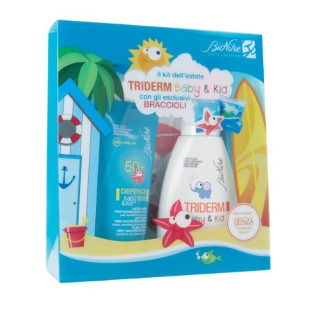 I. C. I. M. Internation Defence Sun 50+ Latte 50 Ml + Triderm B&k Acqua Micellare 100 Ml + Coppia Di Braccioli