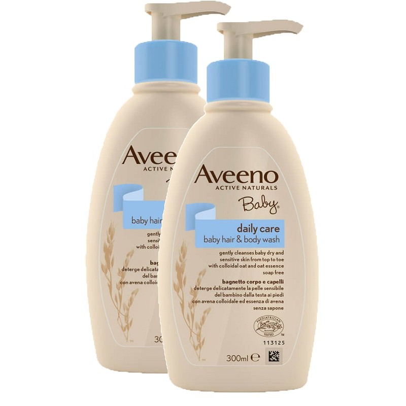 Johnson & Johnson Aveeno Baby Bagnetto Testa Piedi 300 Ml Bundle Promo