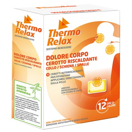 Alsipharma Thermorelax Cerotto Autoriscaldante Dolore Corpo Collo/schiena/spalle 4 Pezzi