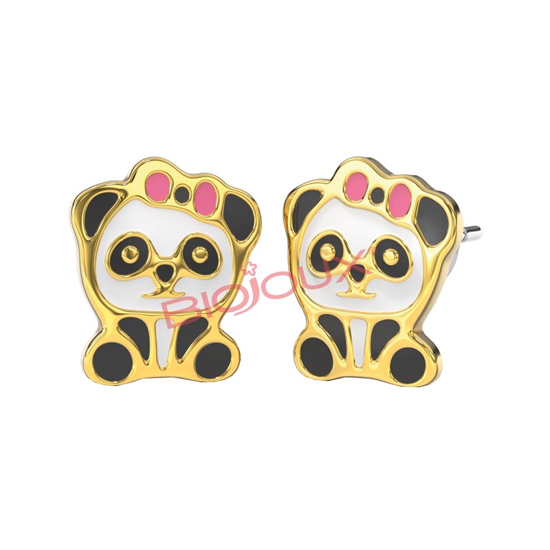 Sanico Bjt712 Orecchini Baby Panda Gold Plated