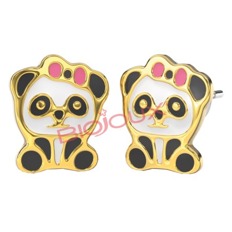 Sanico Bjt712 Orecchini Baby Panda Gold Plated