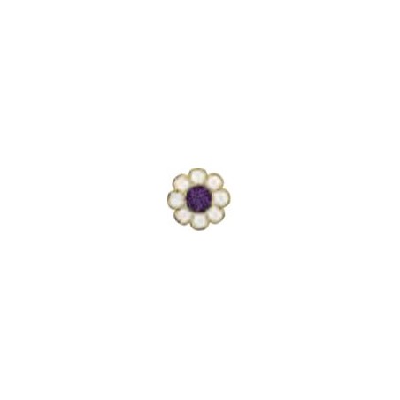 Sanico Bjt714 Orecchini Violet Flower Gold Plated