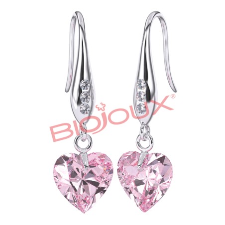 Sanico Bjt722 Orecchini Rosa Heart Stainless Steel