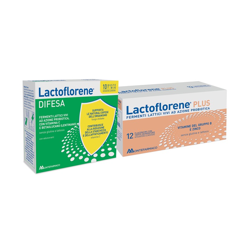 Montefarmaco Otc Lactoflorene Plus 12 Flaconcini + Difesa 10 Bustine