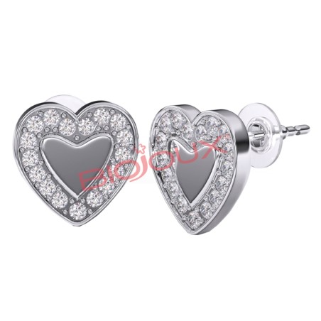 Sanico Bjt249 Orecchini Love Me Heart Stainless Steel