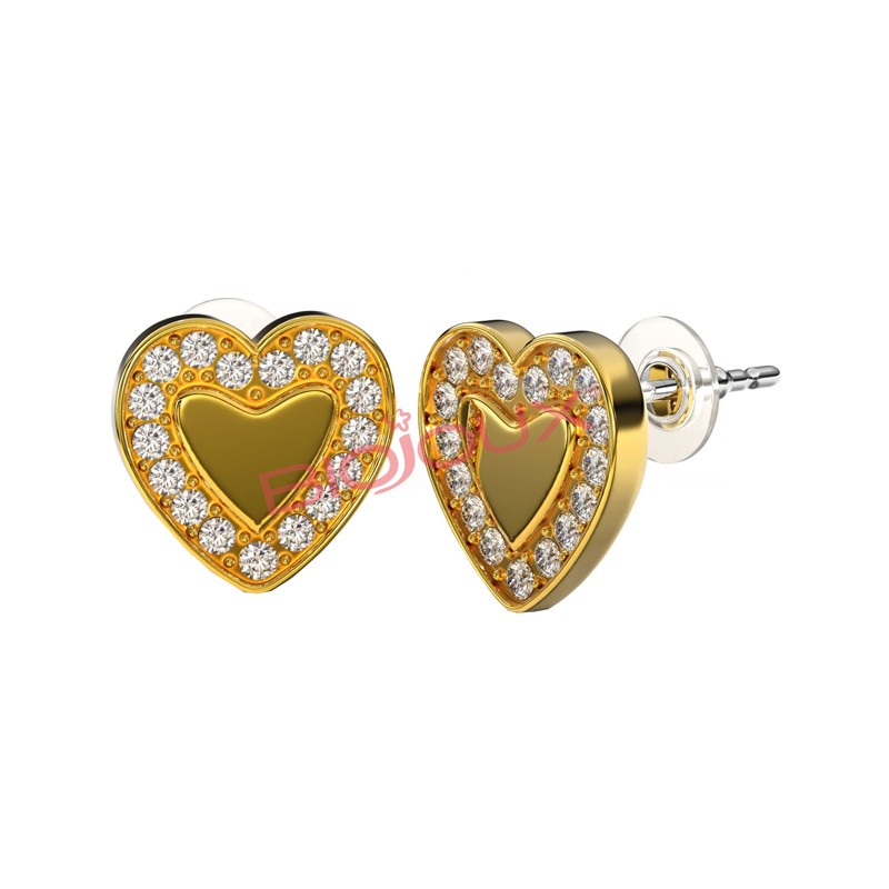 Sanico Bjt250 Orecchini Love Me Heart Gold Plated