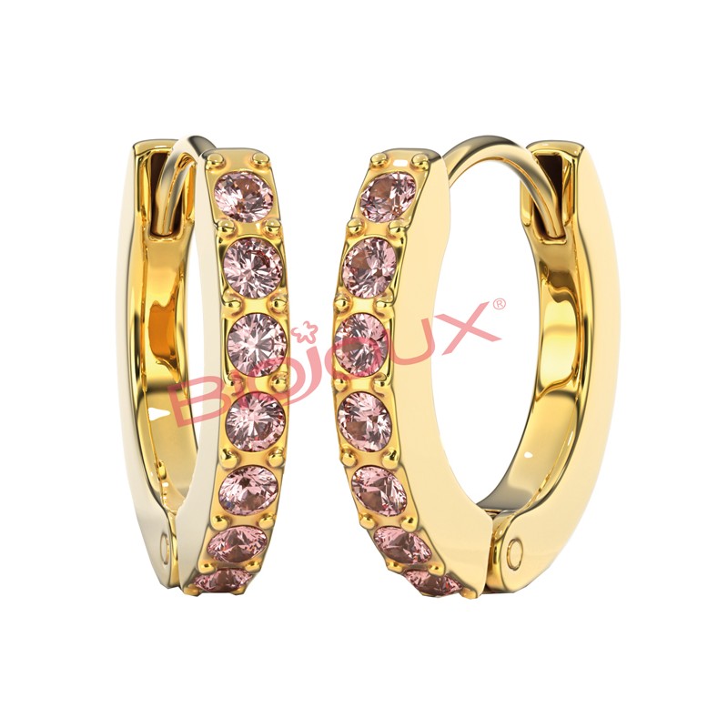 Sanico Bjt728 Orecchini Rose Crystal Gold Plated