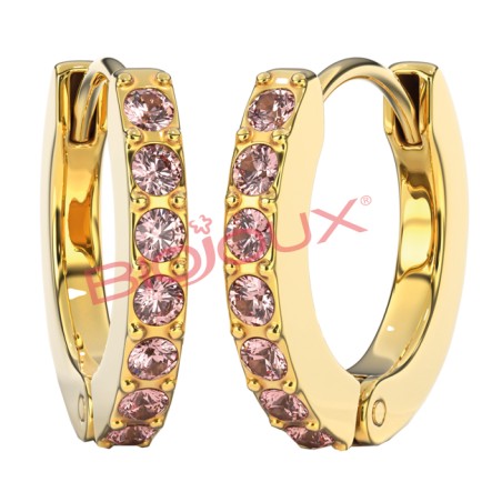 Sanico Bjt728 Orecchini Rose Crystal Gold Plated