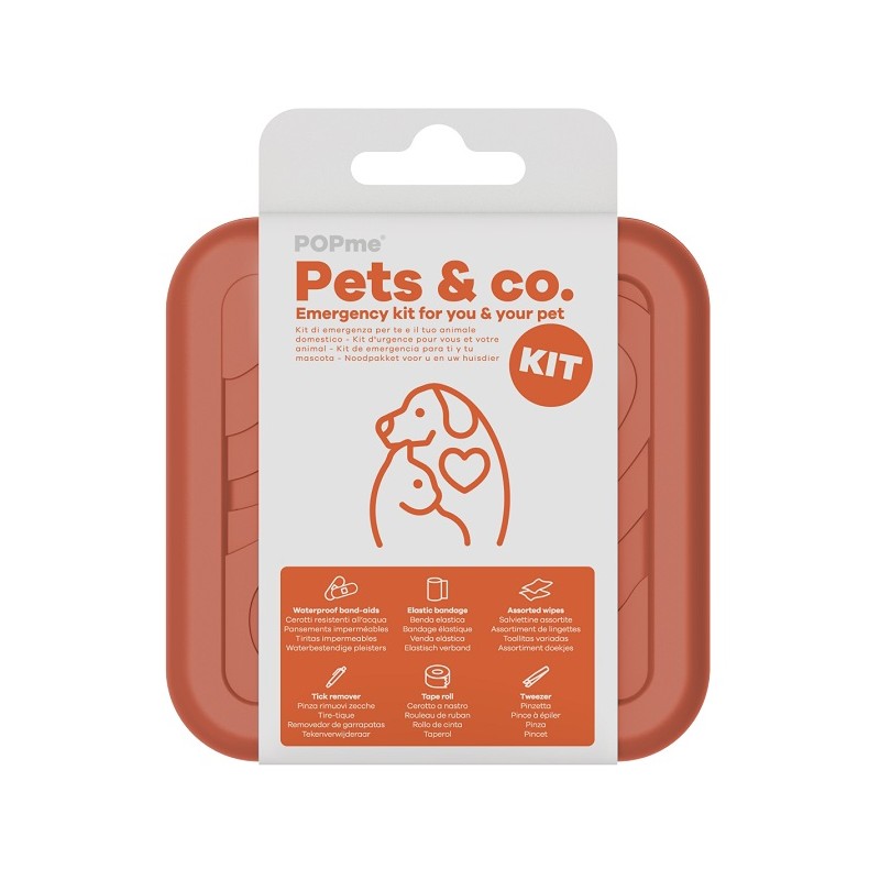 L10 Popme Pets Care Kit 12 Cerotti + 4 Salviettine Pulizia Pelle + 2 Tamponi A Secco + 1 Benda Elastica + 1 Cerotto A Nastro + 1