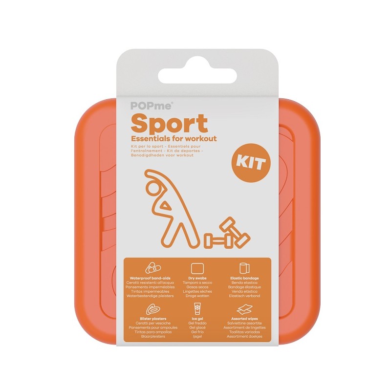 L10 Popme Sport Kit 12 Cerotti + 4 Salviettine Pulizia Pelle + 2 Tamponi A Secco + 2 Cerotti Per Vesciche + 2 Gel Freddo + 1 Ben