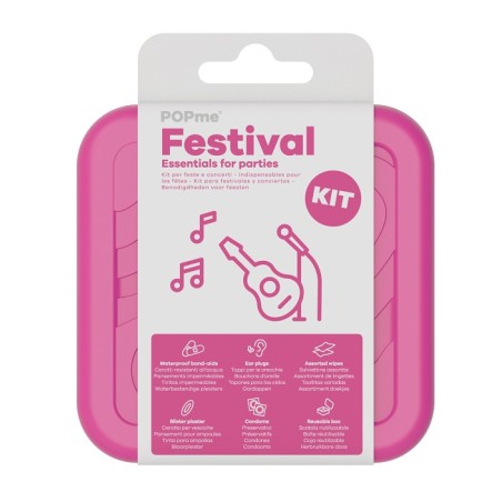 L10 Popme Festival Kit 12 Cerotti + 4 Salviettine Pulizia Pelle + 2 Tamponi A Secco + 1 Cerotto Vesciche + 2 Preservativi + 2 Sa