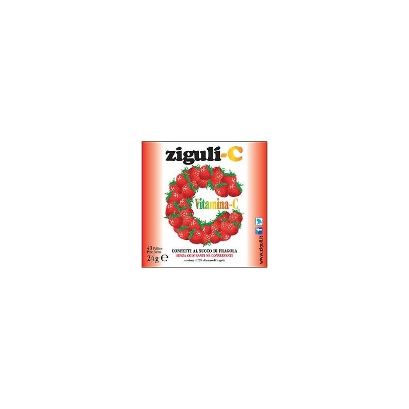 Falqui Prodotti Farmac. Ziguli C Fragola 40 Confetti 24 G