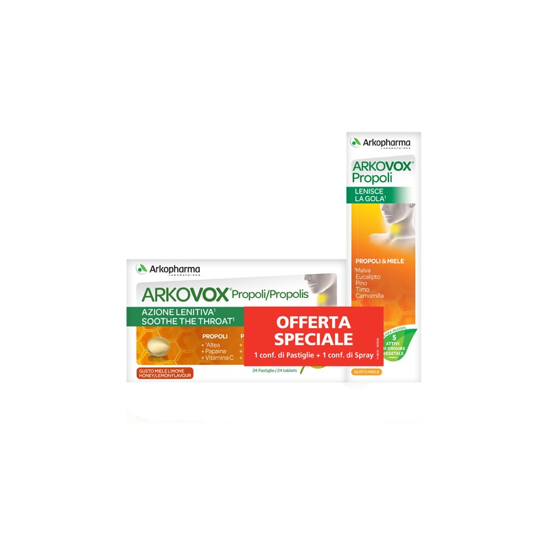 Arkofarm Arkovox Propoli Pack 24 Compresse + Spray 30 Ml