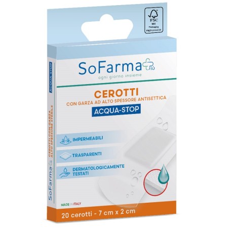 So. Farma. Morra Cerotto Acquastop 7x2 Cm 20 Pezzi Sofarmapiu'