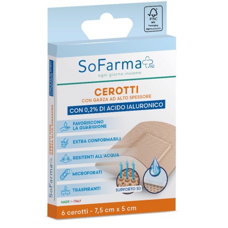 So. Farma. Morra Cerotto Cicatrizzante 7,5x5 Cm 6 Pezzi Sofarmapiu'