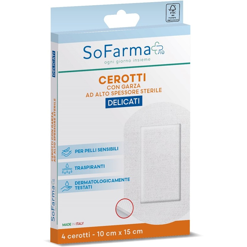 So. Farma. Morra Cerotto Delicato 10x15 Cm 4 Pezzi Sofarmapiu'