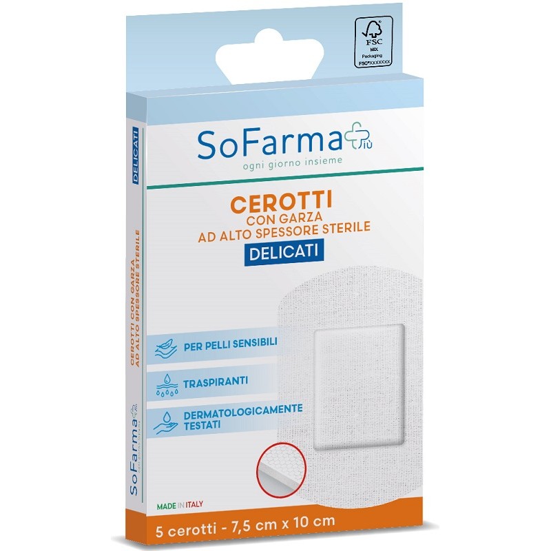 So. Farma. Morra Cerotto Delicato 7,5x10 Cm 5 Pezzi Sofarmapiu'