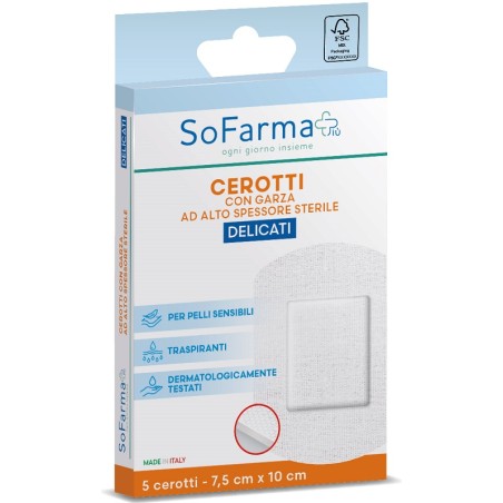 So. Farma. Morra Cerotto Delicato 7,5x10 Cm 5 Pezzi Sofarmapiu'