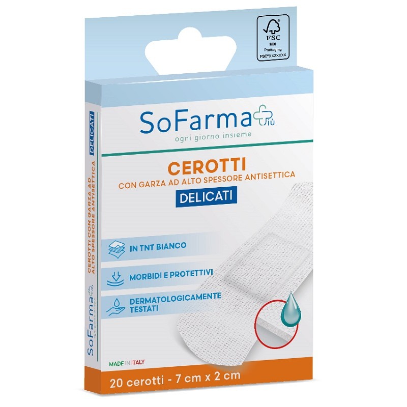 So. Farma. Morra Cerotto Delicato 7x2 Cm 20 Pezzi Sofarmapiu'