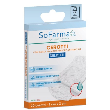 So. Farma. Morra Cerotto Delicato 7x3 Cm 20 Pezzi Sofarmapiu'