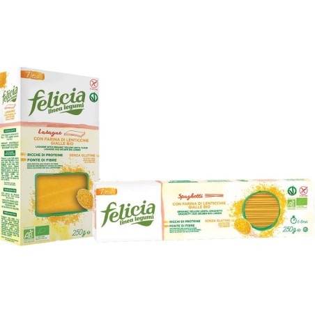 Andriani Felicia Bio Lasagne Lenticchie Gialle Con Riso Integrale 250 G