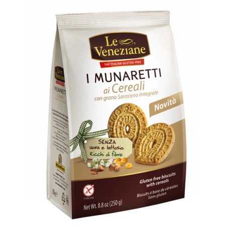 Molino Di Ferro Le Veneziane Munaretti Biscotti Cereali Grano Saraceno Integrale 250 G