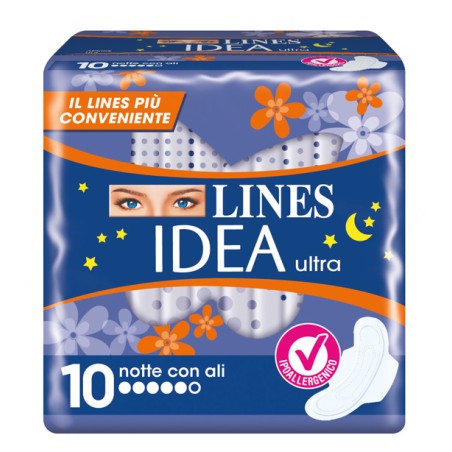 Fater Idea Ultra Assorbente Notte Con Ali 10 Pezzi