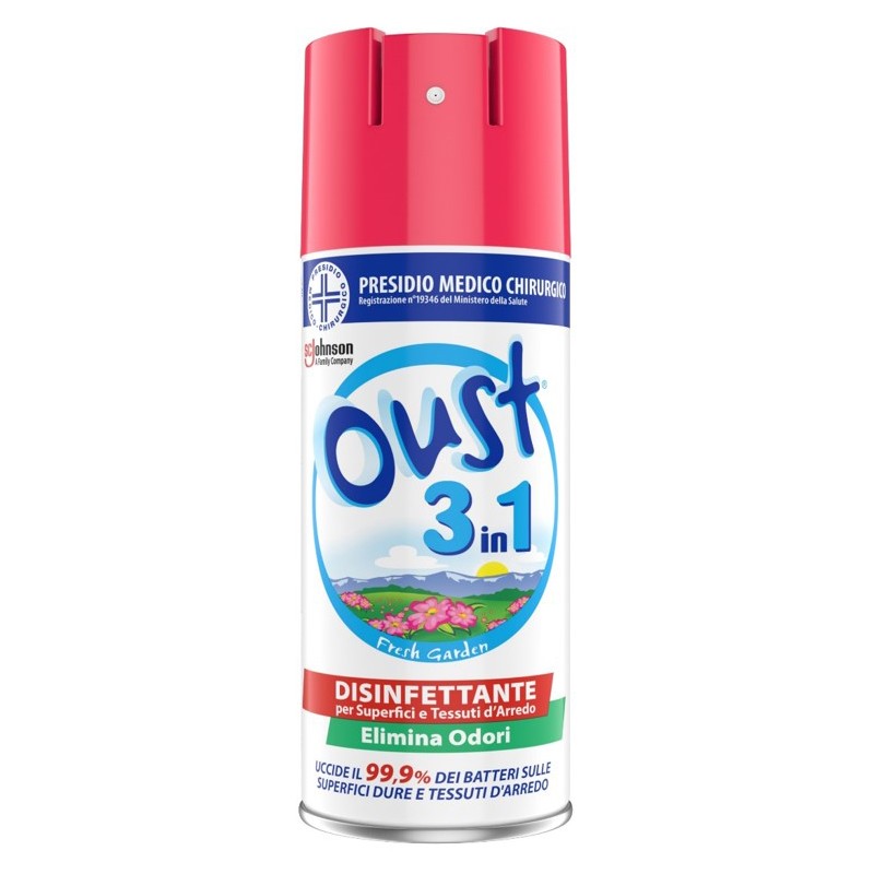 S. C. Johnson Italy Oust 3 In 1 Fresh Garden Disinfettante Superfici E Tessuti D'arredo 400 Ml