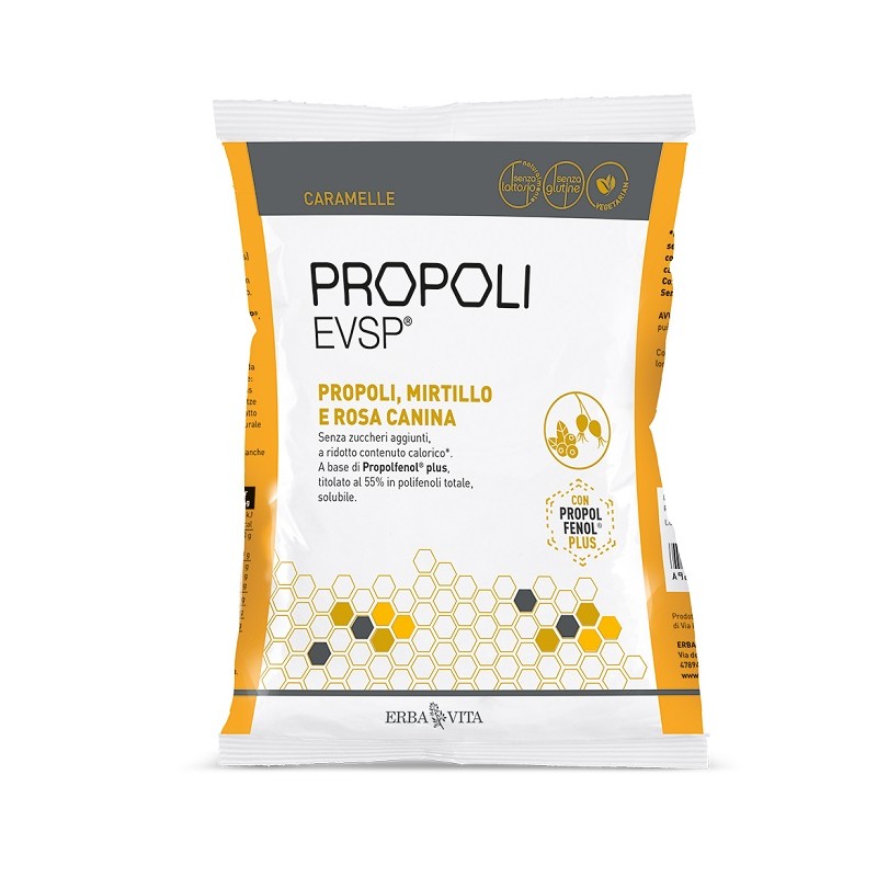 Erba Vita Group Propoli Evsp Caramelle Propoli Mirtillo Rosa Canina 65 G