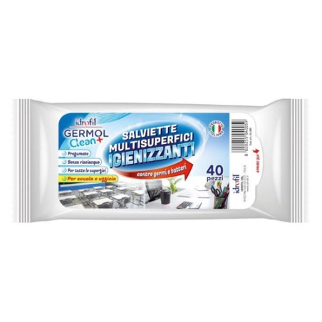 Idrofil Germol Clean Salviettine Igieniche Superfici 40 Pezzi