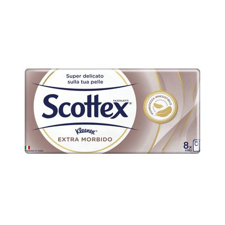 Kimberly Clark Italia Scottex Extra Morbido Fazzoletti 8 Pezzi